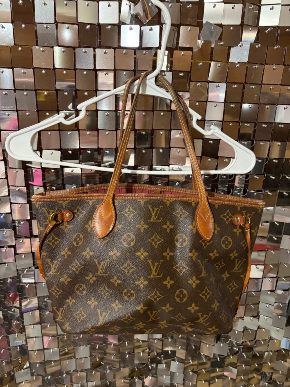 Louis Vuitton Neverfull Monogram MM Canvas Tote in Brown and Tan